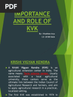 Importance and Role of KVK