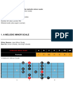 A Melodic Minor Scale: A B C D E F# G# Formula