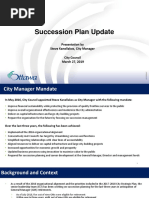 City Manager Succession Plan - March 27, 2019