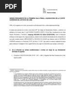 Modelo de Recurso de Queja Excepcional - Proceso Penal - Codigo de Procedimientos Penales de 1940