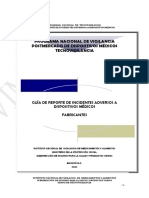 Guía de Reporte de Incidentes Adversos A Dispositivos Médicos