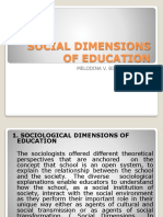 Social Dimensions of Education: Melodina V. Biadnes, Matve