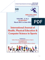 ISSN 2231-3265 International Journal of Health, Physical Education and Computer Science in Sports Volume No.2, No.1