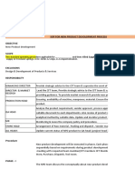 Sop For New Product Devolopment Process Objective