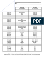 Electrical Part List