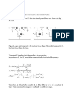 Fig. 16.14-1 (a) Constant-k T-Section Band-Pass Filter (b) Constant-k Π