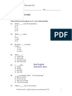 Full Placement Test Updated July 2015