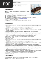 Bizcocho de Plátano y Cacao. Saludable PDF