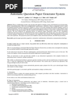 Automatic Question Paper Generator System: Zalte S.V., Jadhav C.C., Mangire A.A., Hole A.D., Tulshi A.R