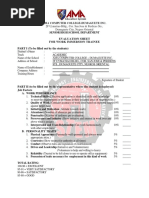 PART I (To Be Filled Out by The Students) : Evaluation Sheet For Work Immersion Trainee