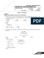 Physics, Chemistry and Mathematics: Test Name: 18OR-I02-AD1-07