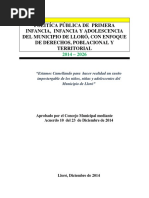 Politica Publica de Primera Infancia LLORO PDF