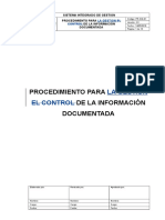 PR-SIG-01 Procedimiento para La Gestion de La Informacion Documentada ULTIMO