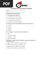 Modelo de Prueba de Test de Auxiliar Contable