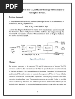 Methanol Production From CO and H and The Energy Utilities Analysis by Varying Feed Flow Rate. Problem Statement