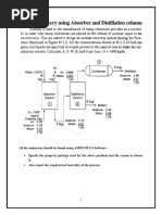 Acetone Recovery Using Absorber and Distillation Column: All The Unknowns Should Be Found Using ASPEN PLUS Software