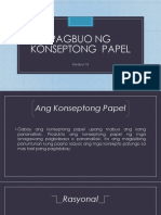 Pagbuo NG Konseptong Papel