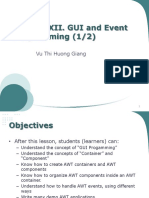 Lesson Xii. Gui and Event Programming (1/2) : Vu Thi Huong Giang