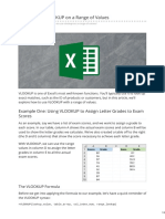 How To Use VLOOKUP On A Range of Values