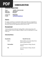 Aqib Security Supevisor CV