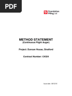 Method Statement: (Continuous Flight Auger)