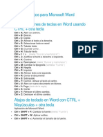 Atajos para Microsoft Word