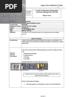 Faculty of Mechanical Engineering Universiti Teknologi Mara (Uitm) Report Form