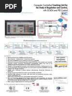 The Study of Regulation and Control,: Computer Controlled Teaching Unit For With SCADA and PID Control RYC