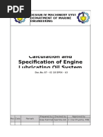 Calculation and Specification of Engine Lubricating Oil System