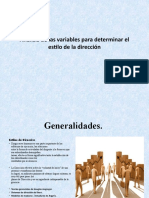 Análisis de Las Variables para Determinar El Estilo