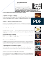 Tipos de Religiones en El Mundo