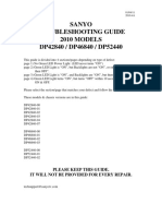 Sanyo Troubleshooting Guide 2010 MODELS DP42840 / DP46840 / DP52440