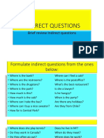 Brief Review Indirect Questions