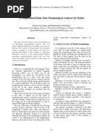 A Corpus-Based Finite State Morphological Analyzer For Pashto