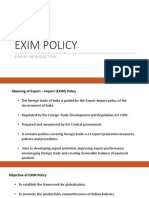 Exim Policy: A Brief Introduction