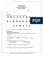 Worksheet of Symmetry