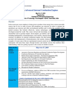 Advanced Internal Combustion Engines: GIAN Course On