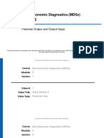 Macroeconomic Diagnostics (MDSX) 2: Potential Output and Output Gaps