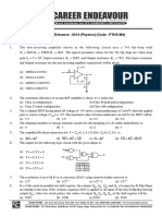 D.U. M.Sc. Entrance - 2014 (Physics) (Code - PTHS-M4)