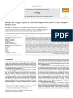 Energy and Exergy Analyses of A Biomass Trigeneration System Using An Organic Rankine Cycle