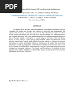 The Investigation of Main Cause of Off-Task Behavior in The Classroom