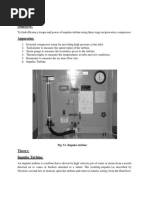 Experiment # 5: Objective:: Fig: 5.1 (Impulse Turbine)