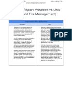 APAS - Written Report - Windows Vs Unix (I - O and File Management)