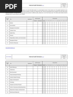 Internal Audit Schedule Example