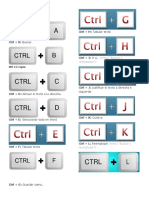 Combinaciones de Tecla de Word