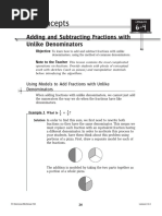 Key Concepts: Adding and Subtracting Fractions With Unlike Denominators