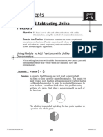 Key Concepts: Adding and Subtracting Unlike Fractions