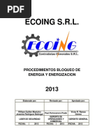 Procedimiento Bloqueo Energia