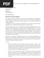 Cover Letter For The Post of ICT Project Coordinator