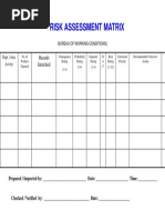 Sample Risk Assessment Form